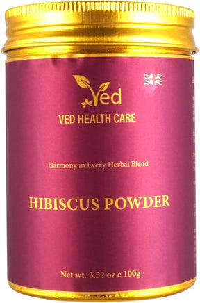 Pure Organic Hibiscus Powder - 100g | Natural Hair Care & Skin Care | Rich in Antioxidants & Vitamin C | Vegan & Chemical-Free | 100% Pure Dried Hibiscus Flowers