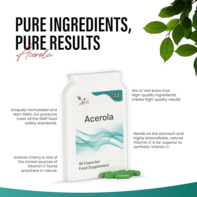Ved Organic Acerola Cherry, 90 Capsule (45 Days Supply)