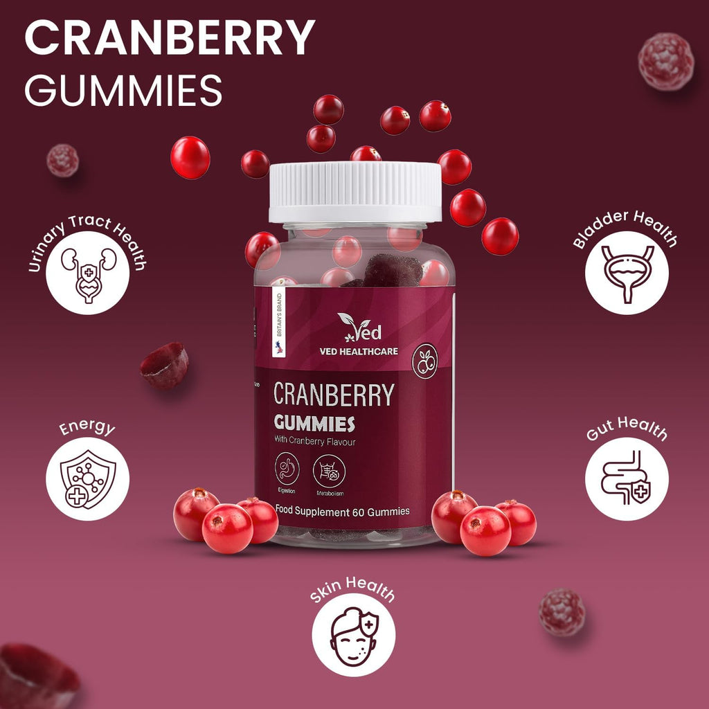 VED Cranberry Gummies 60 Vegan Gummies.