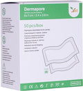 VED Dermapore Adhesive Wound Dressing- Suitable for cuts and grazes, Diabetic Leg ulcers, venous Leg ulcers, Small Pressure sores- Medium, 6 x 7cm (Pack of 50).
