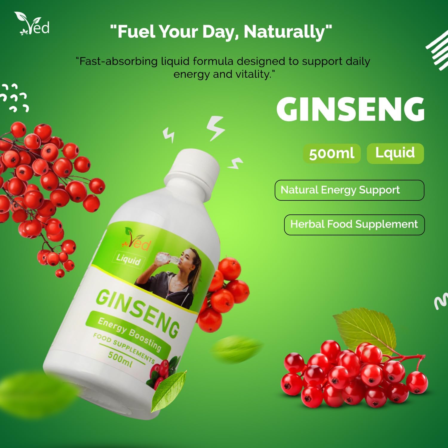 Ved Ginseng liquid Food Supplement (500 ml)
