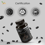 VED GarlicPulse, 90 Softgels, Fermented & Odorless Black Garlic Supplement with White Hawthorn Flower and Leaf, White Mistletoe herb, Non-GMO, Halal, 6 Softgels per Day