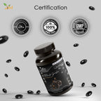 VED GarliGut, 90 Softgels, Fermented & Odorless Black Garlic Supplement with chamomile flower, peppermint leaf, caraway fruit, angelica archangelica root, rosemary leaf, Non-GMO, Halal, 3 Softgels/Day