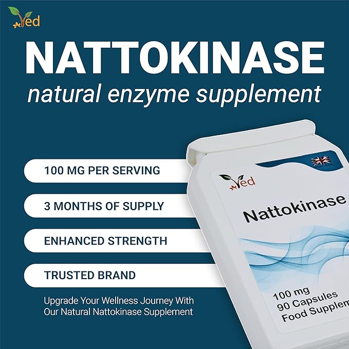Ved Nattokinase, 2000 FU / 100mg, 90 Capsules (3 Months Supply)