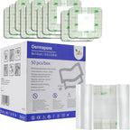 VED Dermapore Waterproof Adhesive Wound Dressing- Suitable for cuts and grazes, Diabetic Leg ulcers, venous Leg ulcers, Small Pressure sores- Medium, 9 x 10cm (Pack of 50).