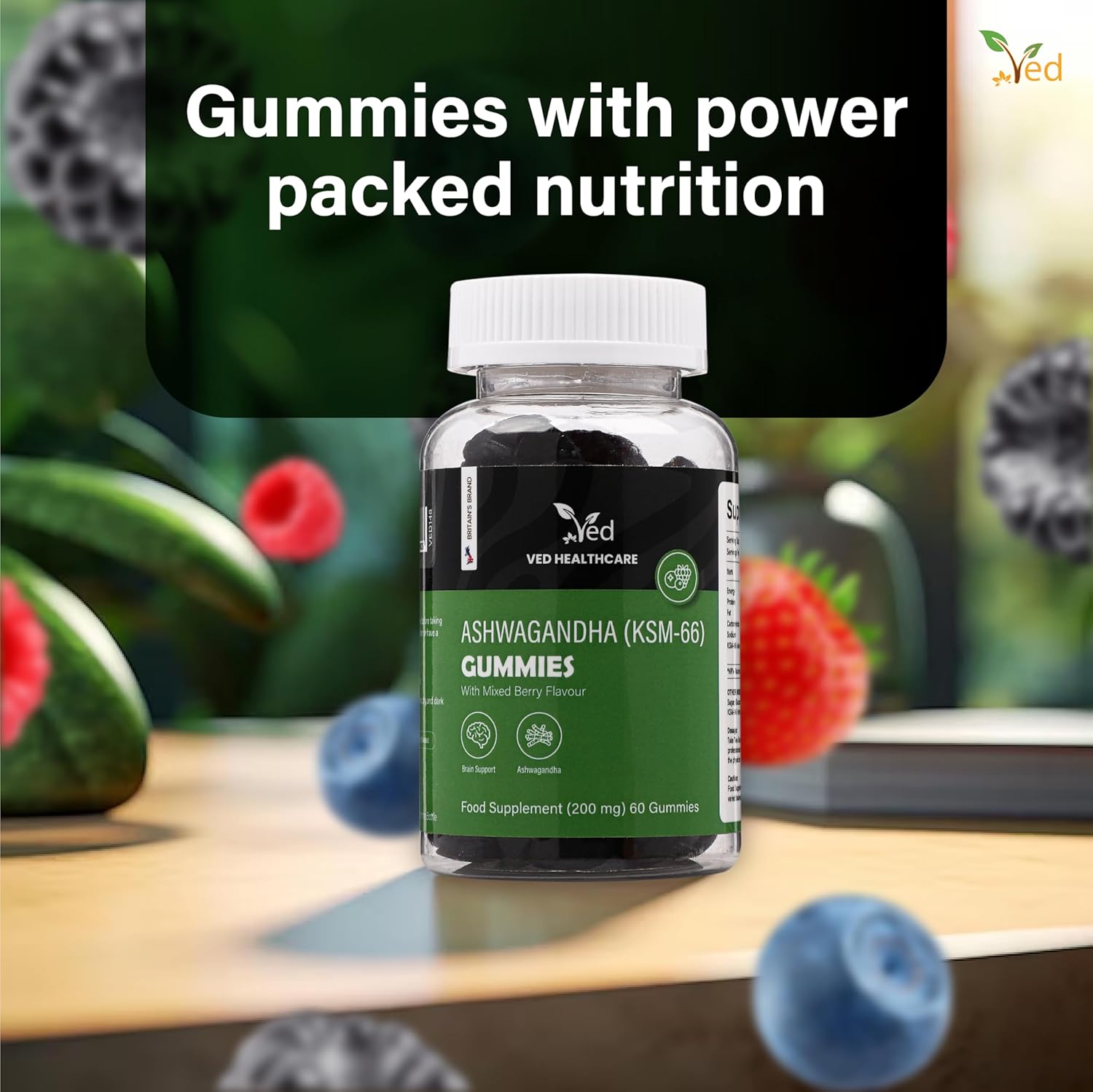 Ved Ashwagandha (KSM-66) Gummies (Pack of 2)