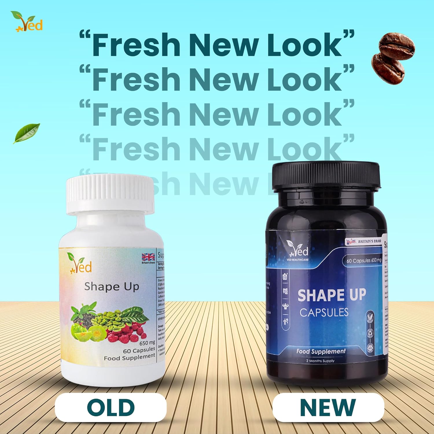 Ved's Shape Up Slimming Capsule, Garcinia cambogia & Green Tea Extract, 60 Vegan Capsule (60 Days Supply).