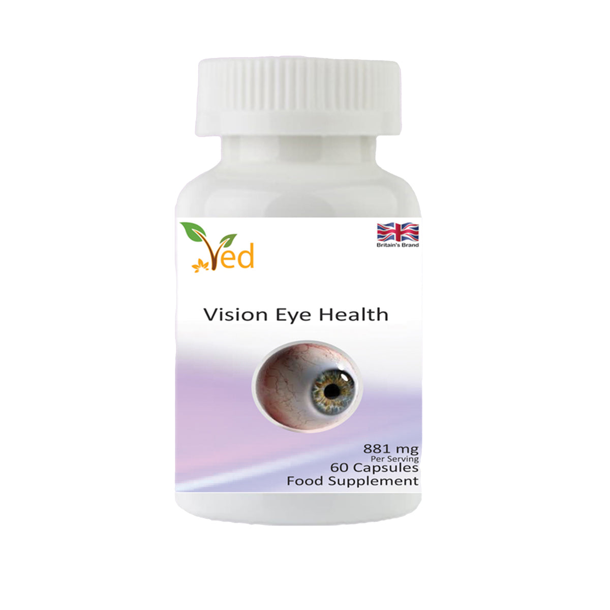 Ved Vision Eye Health Supplement, with Vitamin A,B1,B2,B3,B12,C,E, Zinc,Magnesium,Selenium,881mg per Serving,60 Capsule (30 Days Supply)