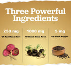 Ved Organic Maca Root Black 60 capsules (30 Days Supply).