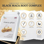 Ved Organic Maca Root Black 60 capsules (30 Days Supply).