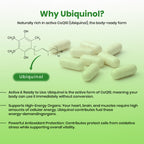 VED Ubiquinol 150 mg, Active Form CoQ10 Supplement, High Absorption & Enhanced Bioavailability, Antioxidant & Cellular Energy Support, Vegan, Non-GMO, 120 Capsules