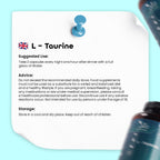 L-Taurine 1000mg Capsules - 180 Capsules - 3 Months’ Supply - Amino Acid Taurine Supplement - Easy to Take - Vegan, Gluten Free, GMO Free- for Men & Women.
