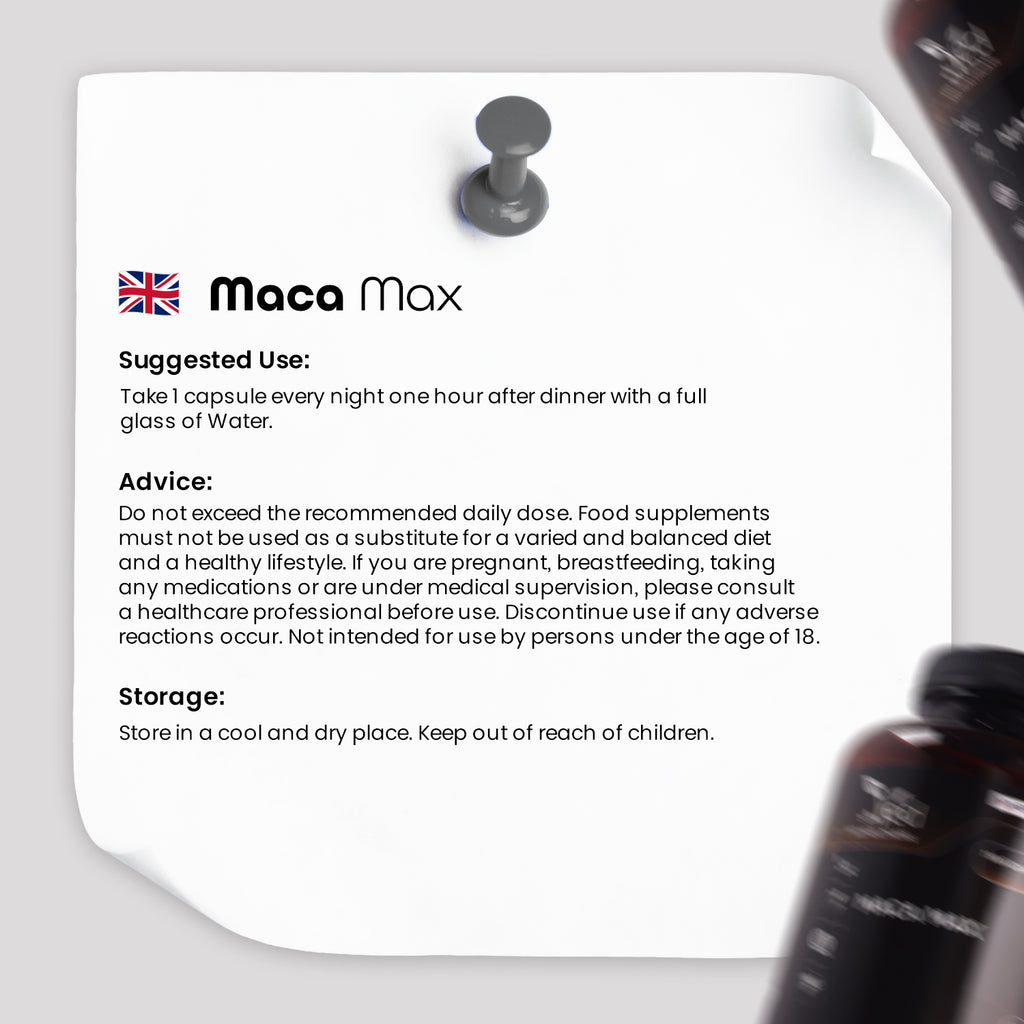 Maca Root Capsules 5550mg (High Strength) – 180 Vegan Black & Yellow Maca Capsules - 6 Month Supply – GMP Certified – with L-Arginine, Panax Ginseng, Black Pepper & Zinc
