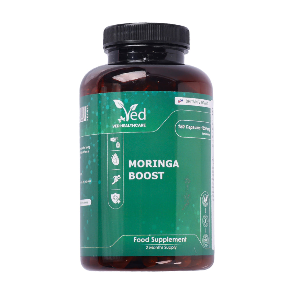 Moringa Capsules 1650mg per Serving - 180 Vegan Capsules - Natural Moringa Leaf Powder Capsules - GMP Certified - Non-GMO, Gluten Free & No Additives - 2 Month Supply