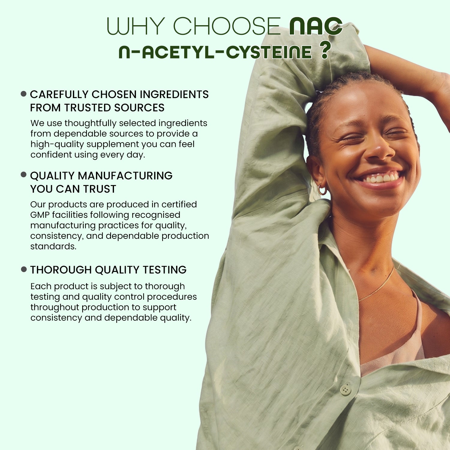 N-Acetyl-Cysteine (NAC) 600mg – 180 Vegan Capsules – One Capsule Daily – 6 Month Supply – Gluten Free Nutritional Supplement.