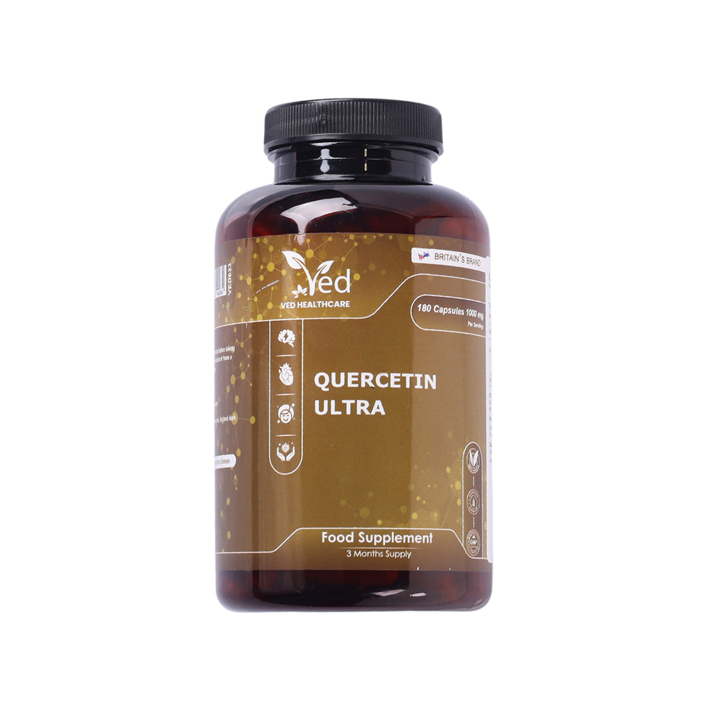Quercetin 1000mg Supplement – 180 High Strength Vegan Capsules – 90 Day Supply – Non-GMO, Gluten Free Antioxidant Supplement.
