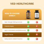 Quercetin 1000mg Supplement – 180 High Strength Vegan Capsules – 90 Day Supply – Non-GMO, Gluten Free Antioxidant Supplement.