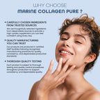 Pure Marine Collagen Peptides - Type 1 & 3 Hydrolysed Fish Collagen Supplement - Highly Bioavailable Formula - Men & Women - 60 Day Supply