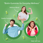 VED Biotin Gummies 5000mcg, 120 Vegan Gummies.