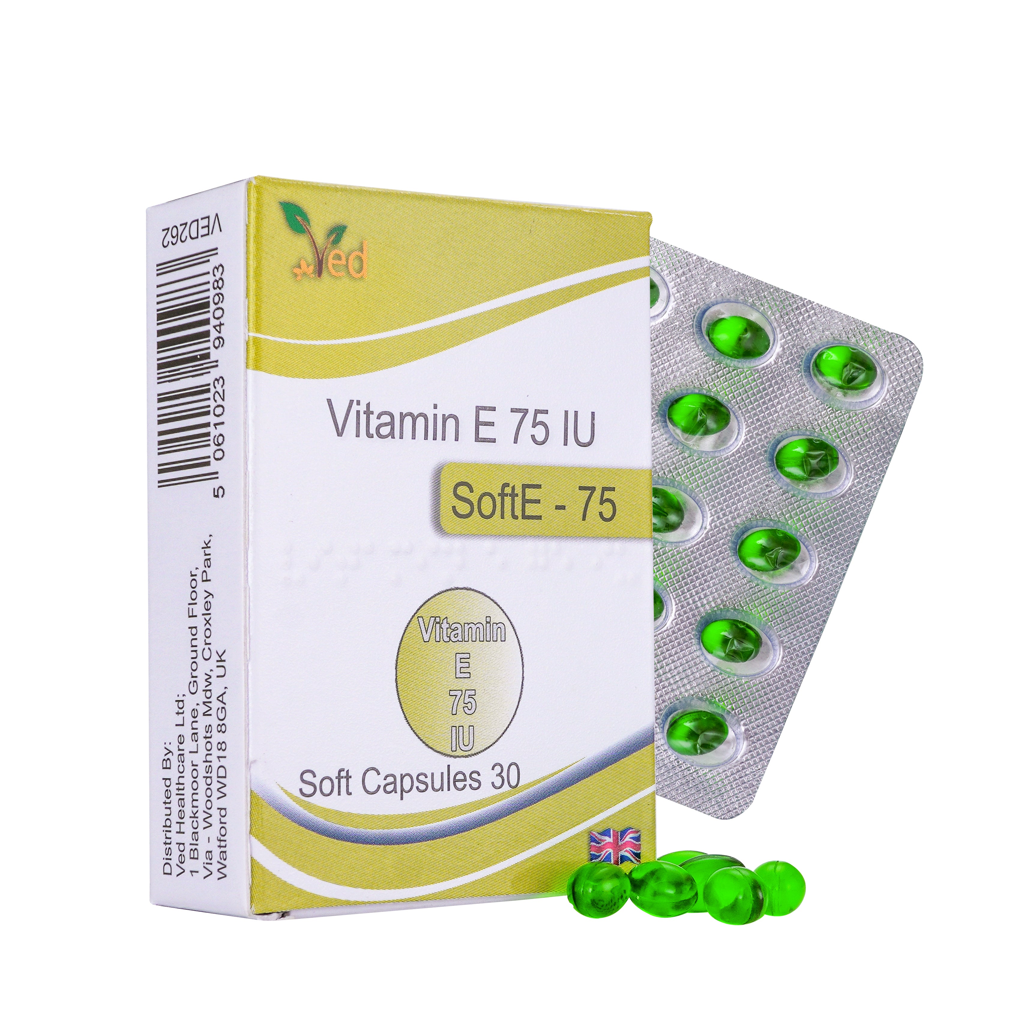 VED VITAMIN-E 75 IU SOFTGEL CAPSULE (Peck of 2)