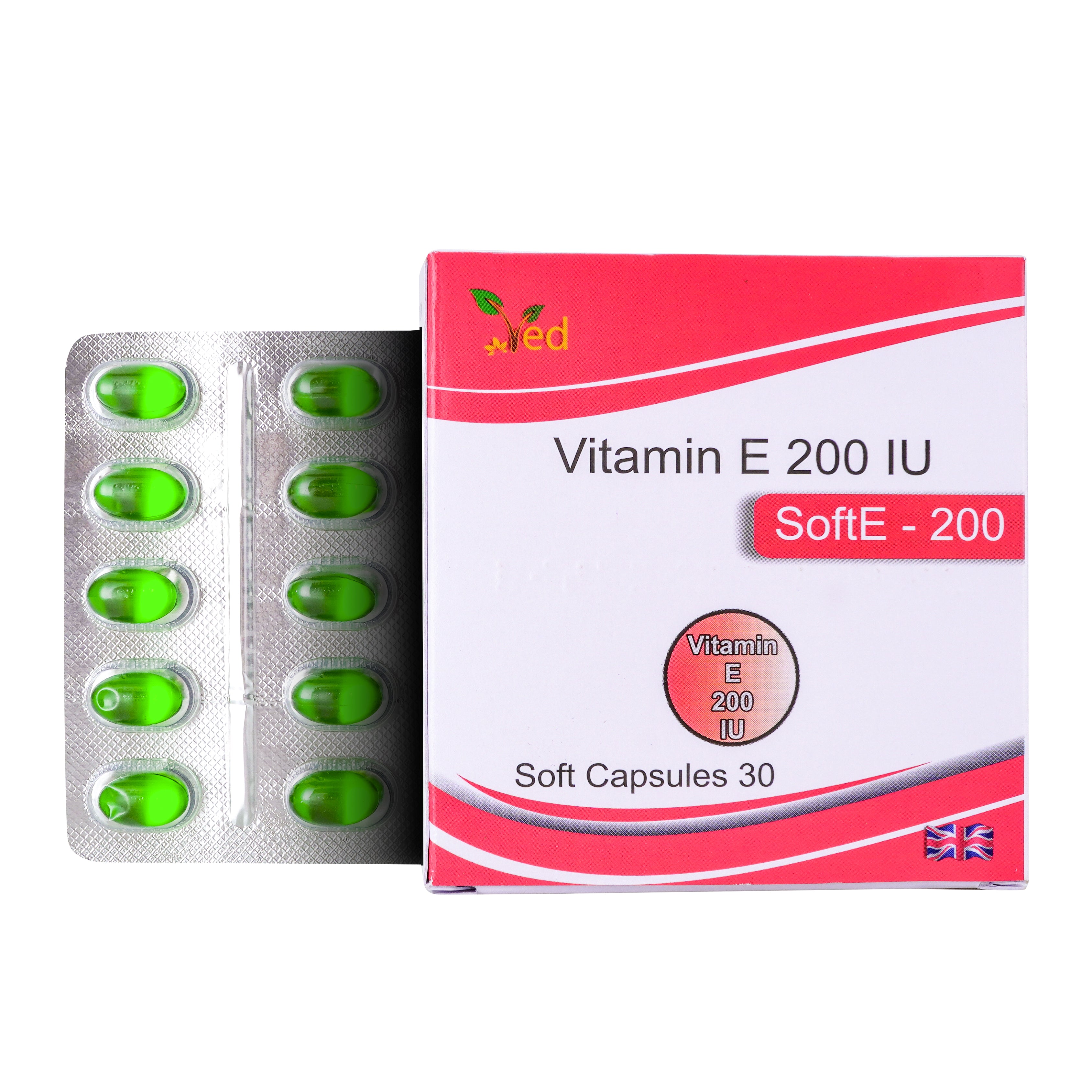 VED VITAMIN-E 200 IU SOFTGEL CAPSULE (Peck of 2)