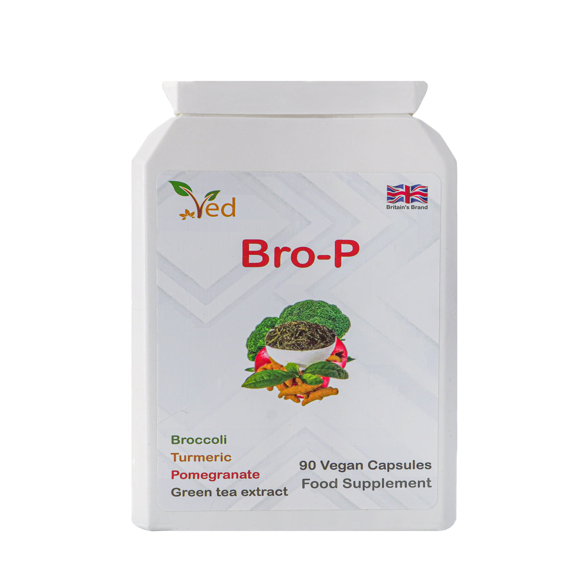 BRO-P Polyphenol Daily Antioxidant Support Capsules | Beneficial Plant Compounds for Good Health| Vegan 90 Capsules | 45 Days Supply