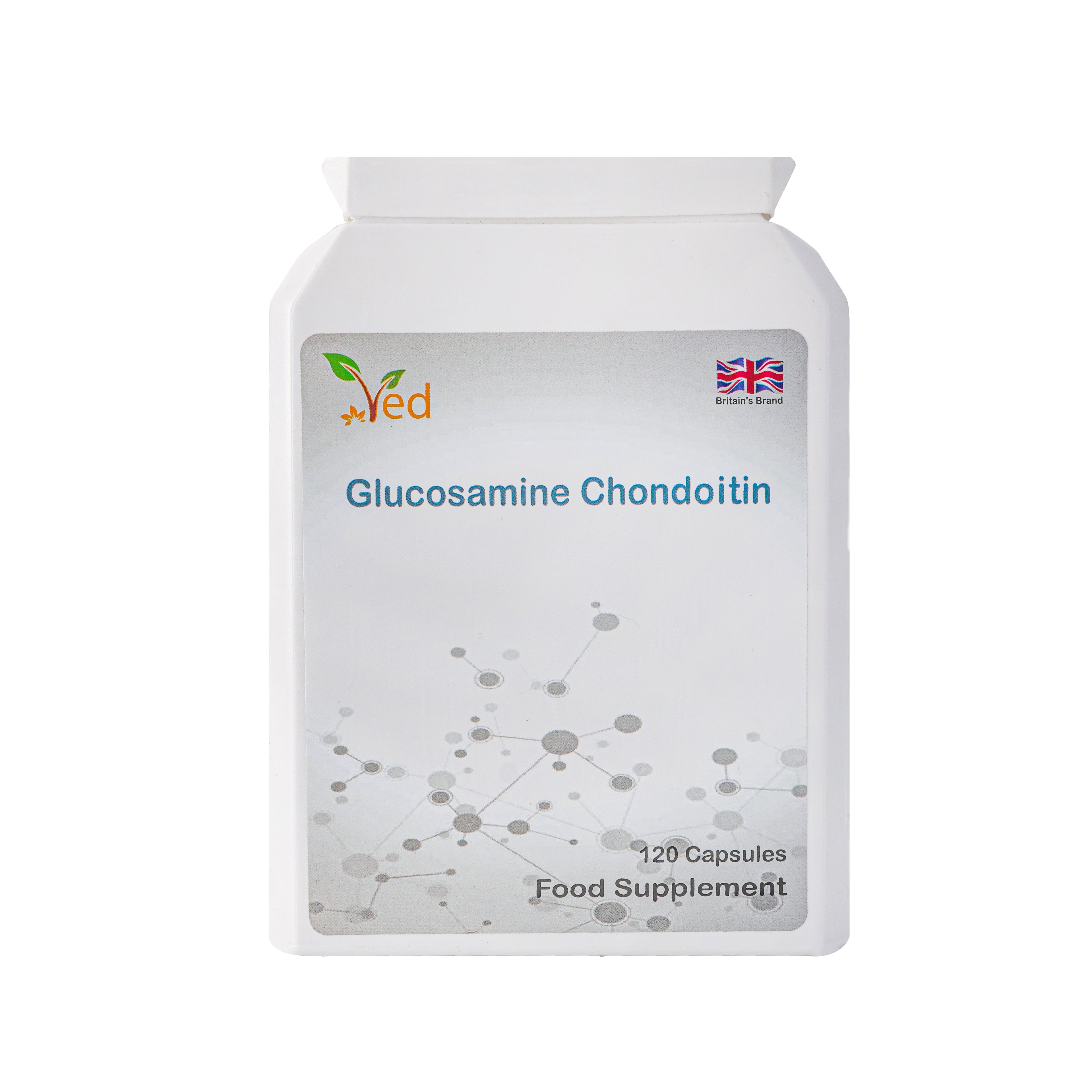 Glucosamine Chondroitin Turmeric Vitamin C, 120 Capsules, 60 Days Supply.