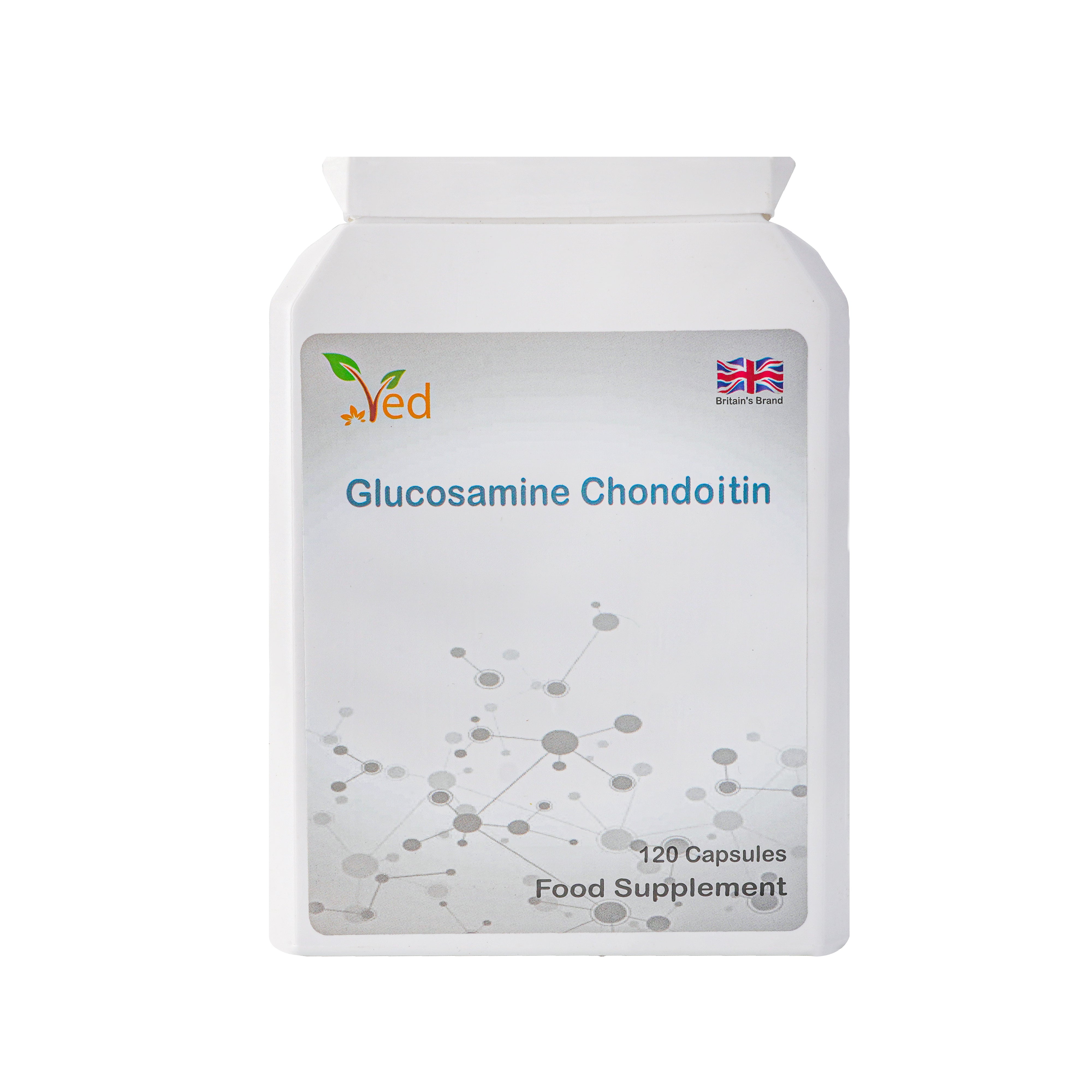 Glucosamine Chondroitin Turmeric Vitamin C, 120 Capsules, 60 Days Supply.