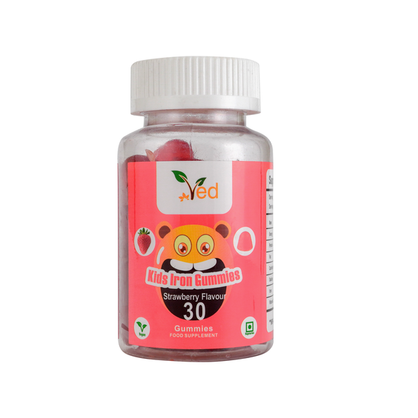 Kids Iron Gummies Strawberry flavor 30 gummies/bottle