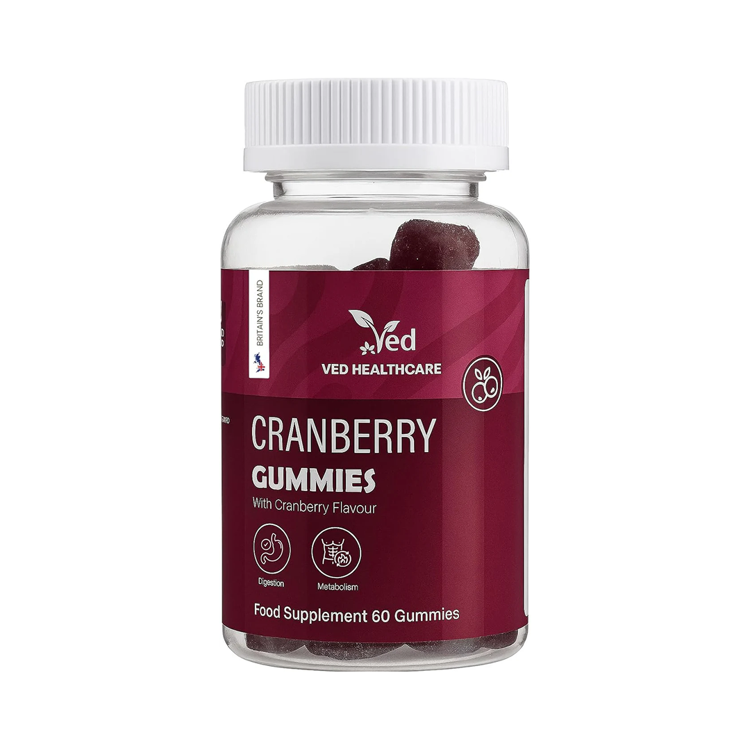 VED Cranberry Gummies 60 Vegan Gummies.