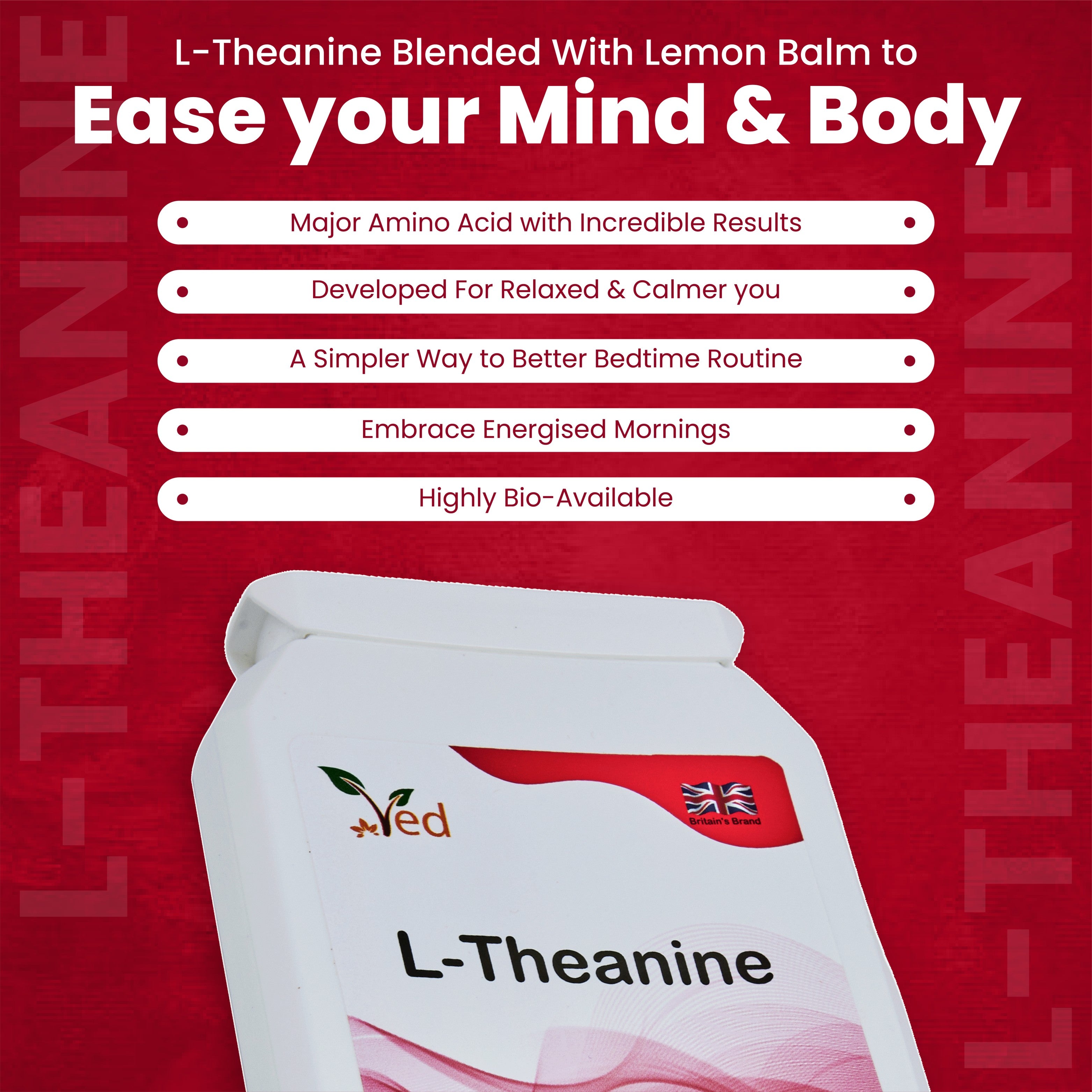 Ved L-Theanine Capsule, 90 Capsules(45 Days Supply)