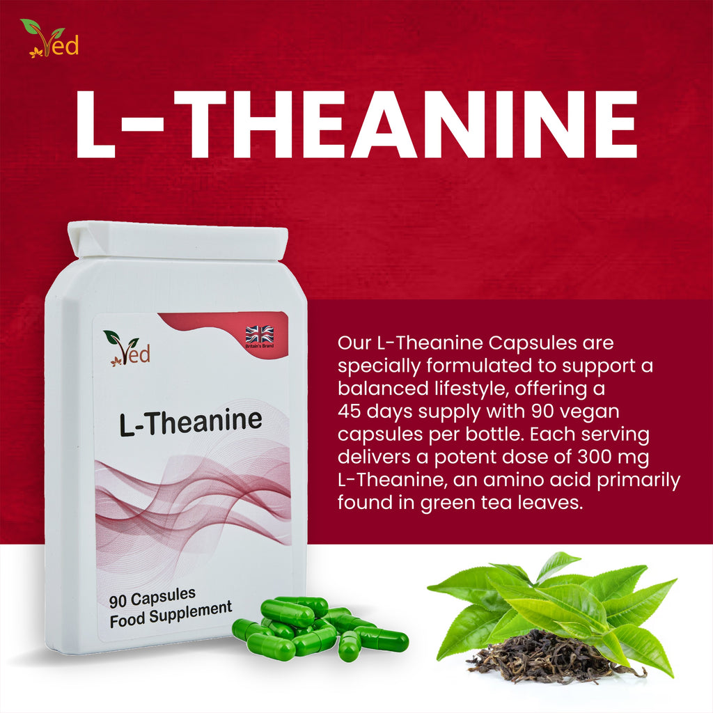 Ved L-Theanine Capsule, 90 Capsules(45 Days Supply)