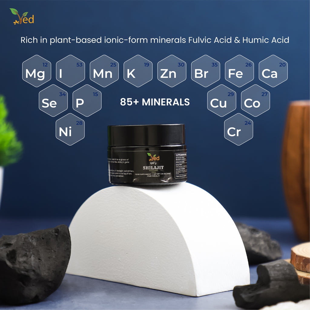 VED Pure Himalayan Shilajit Resin, 600mg Potency Gold Grade, Shilajit for Men & Women, Energy Boost & Immune Support, 1.05 fl oz (30 gm)