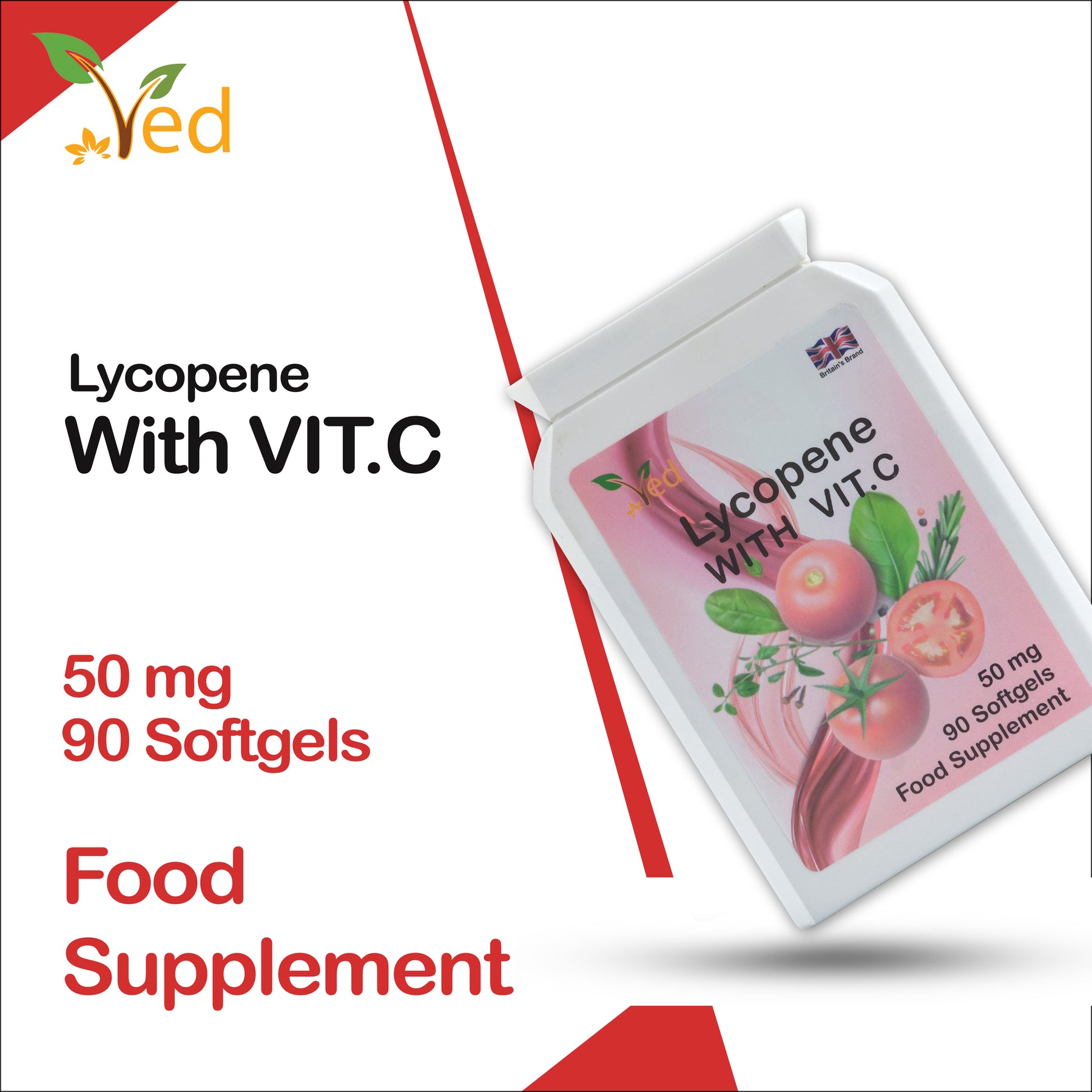 Lycopene 50 mg | 180 softgel, 6 Month Supply.