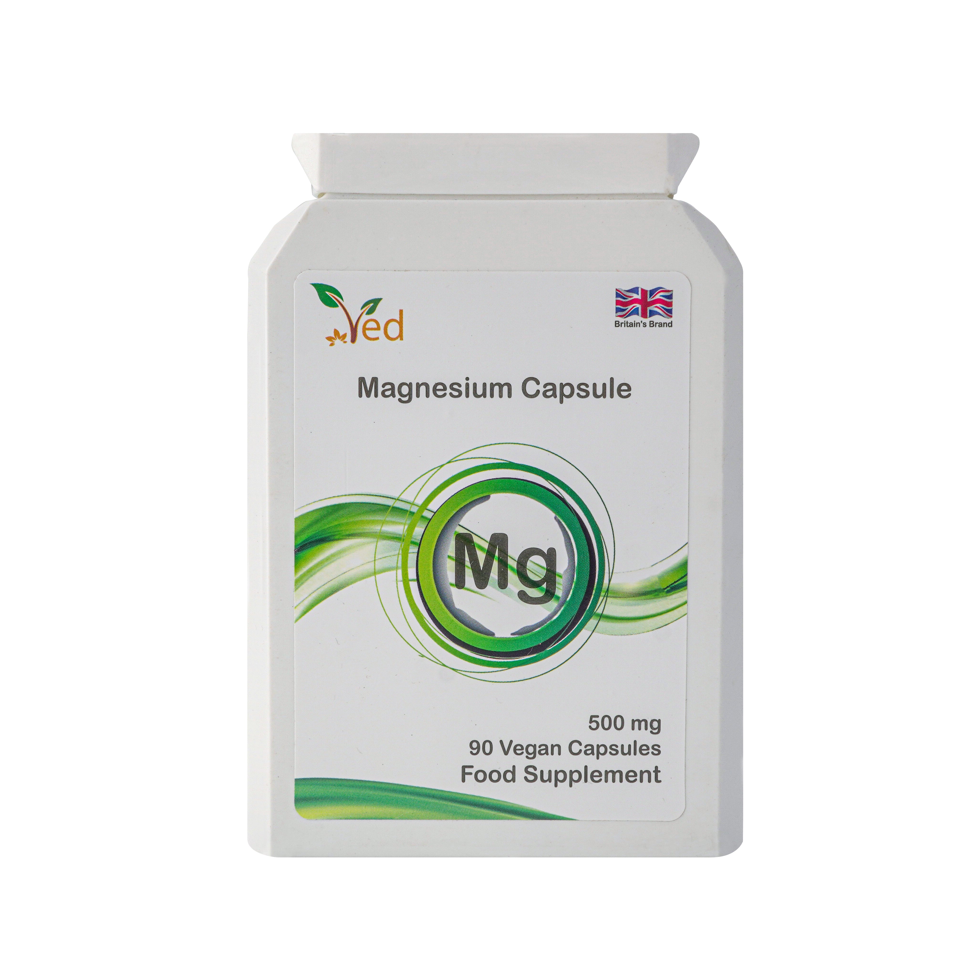 Ved's Extra Strength Magnesium Citrate 500 mg 90 Veg Capsules.