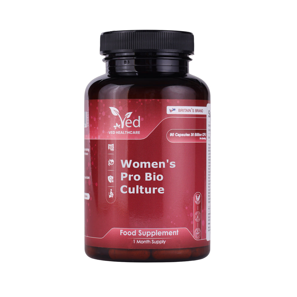 Women's Pro-bio Capsules 30 Billion CFU, 90 Delayed Release Vegan | 1 Month Supply, D-Mannose, Cranberry, Hibiscus & Sea Buckthorn Extracts